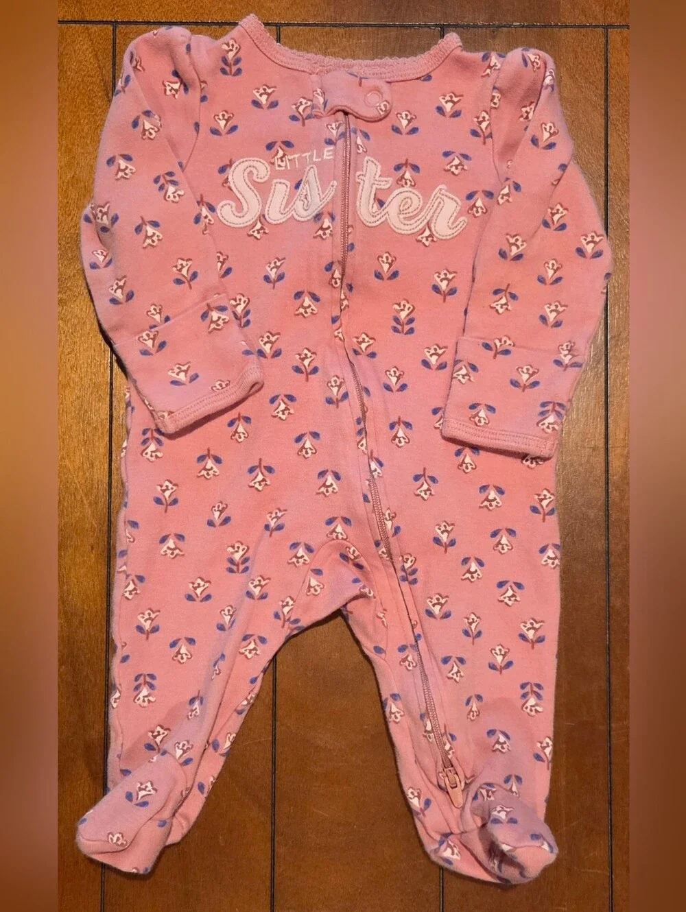 3M Baby Girl Bundle of 6 Footies.  Gently Used